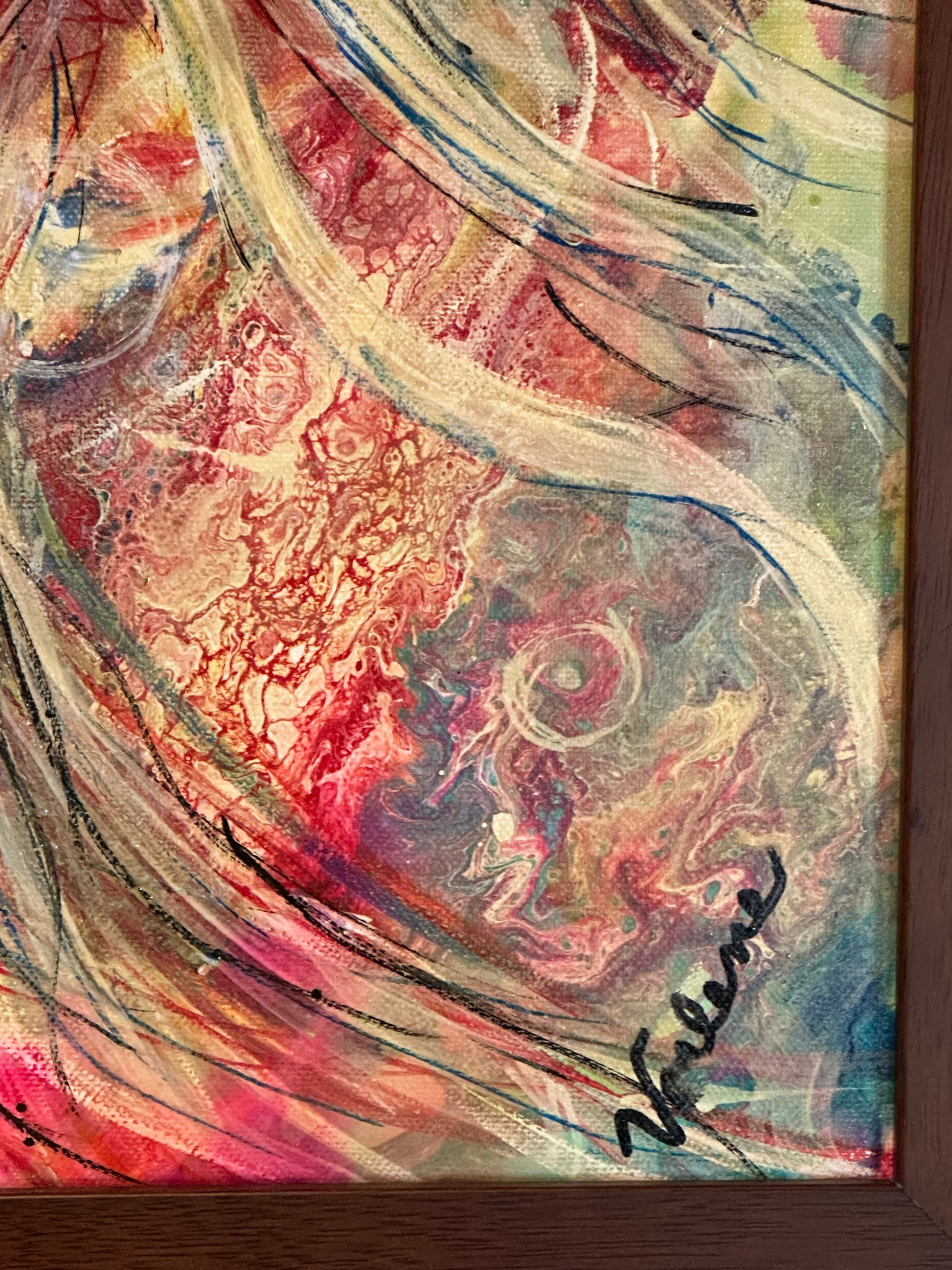 Verlene Beckwith – “I Spy Jellyfish” Acrylic Pour Painting –