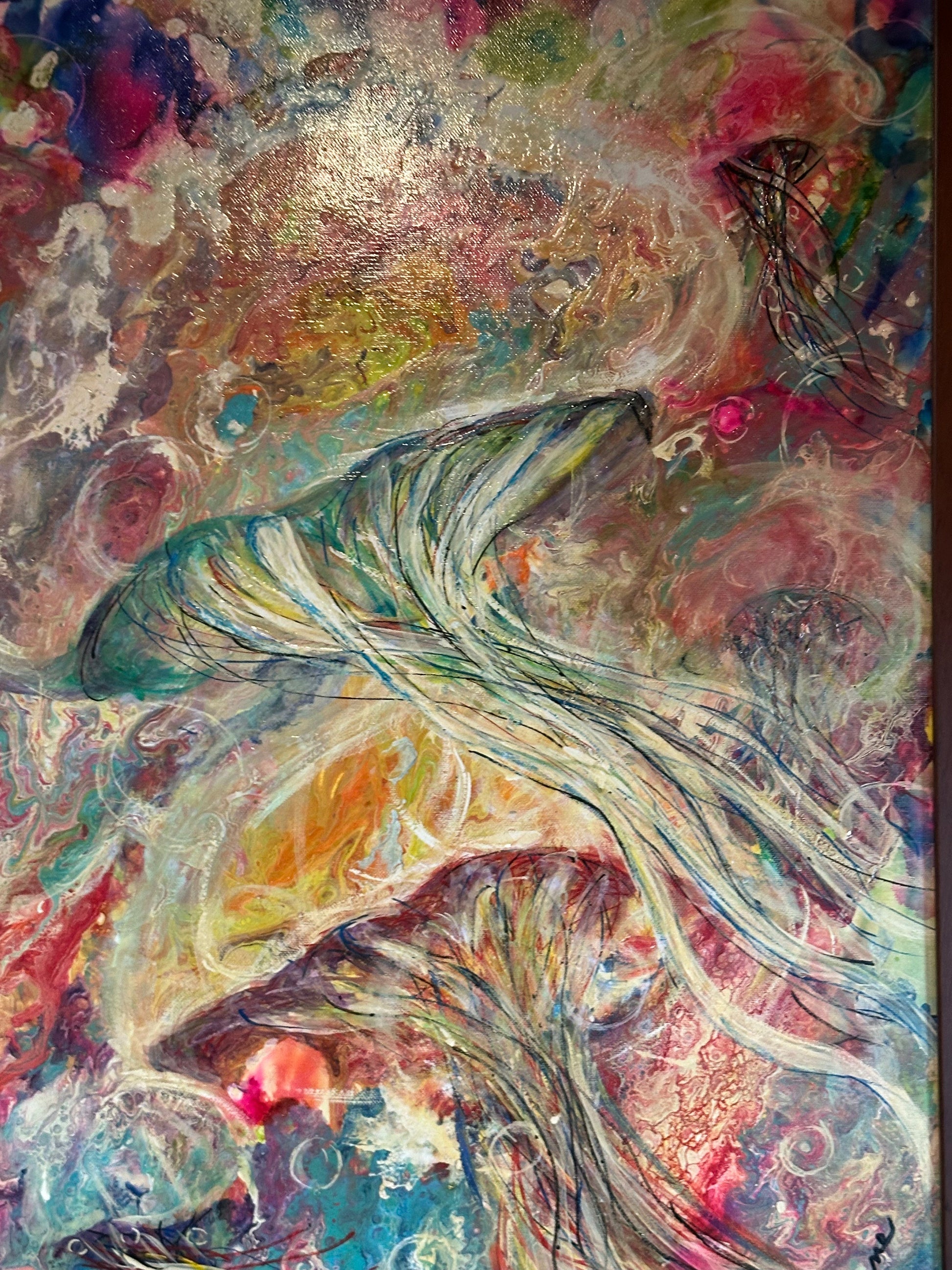 Verlene Beckwith – “I Spy Jellyfish” Acrylic Pour Painting –
