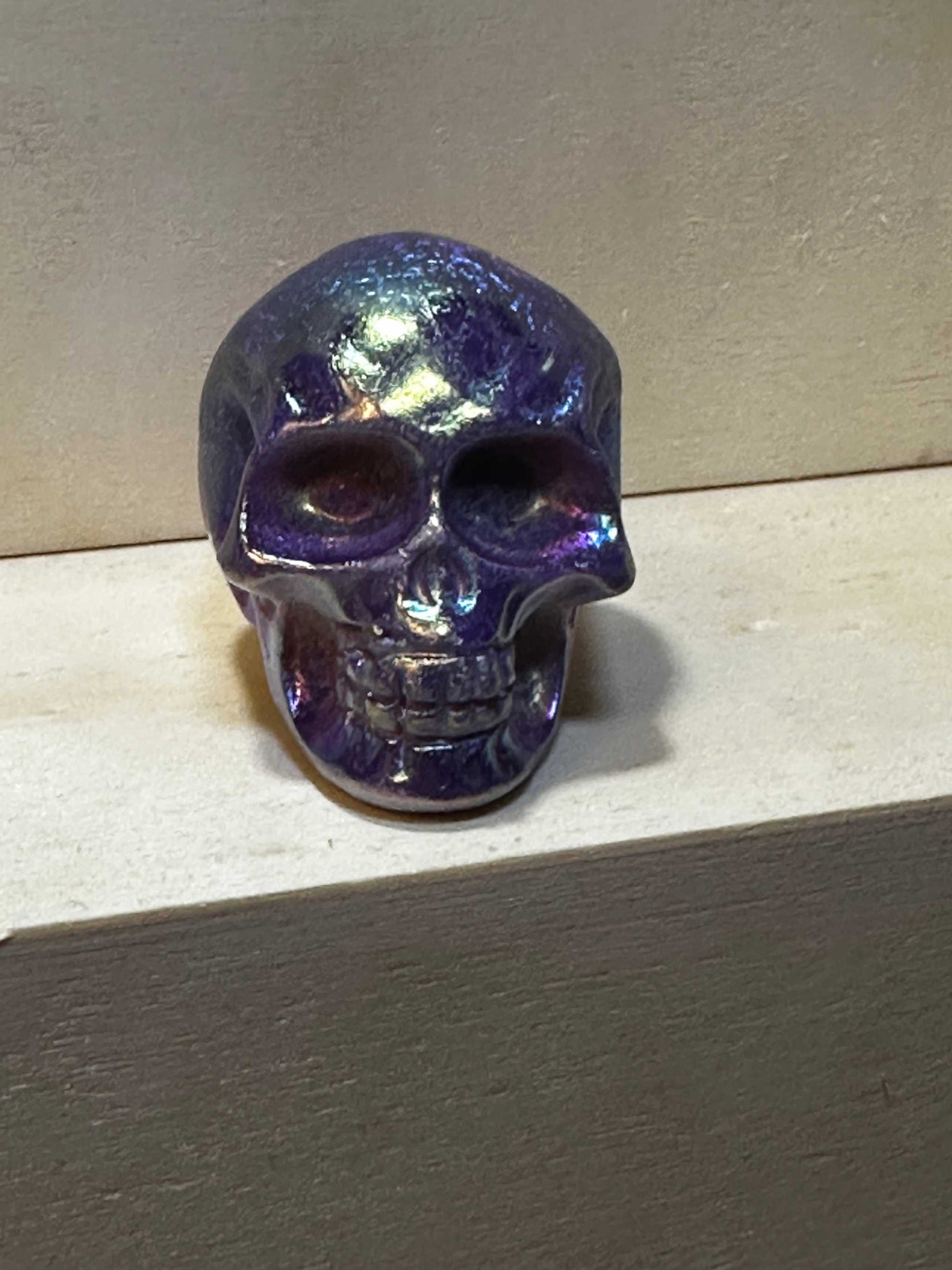 2" Skull – Aura Lepidolite Skull