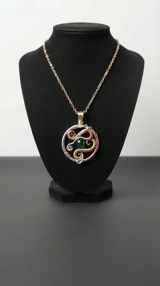 Ophiuchus 13th Zodiac Trio Wire Wrapped Necklace –