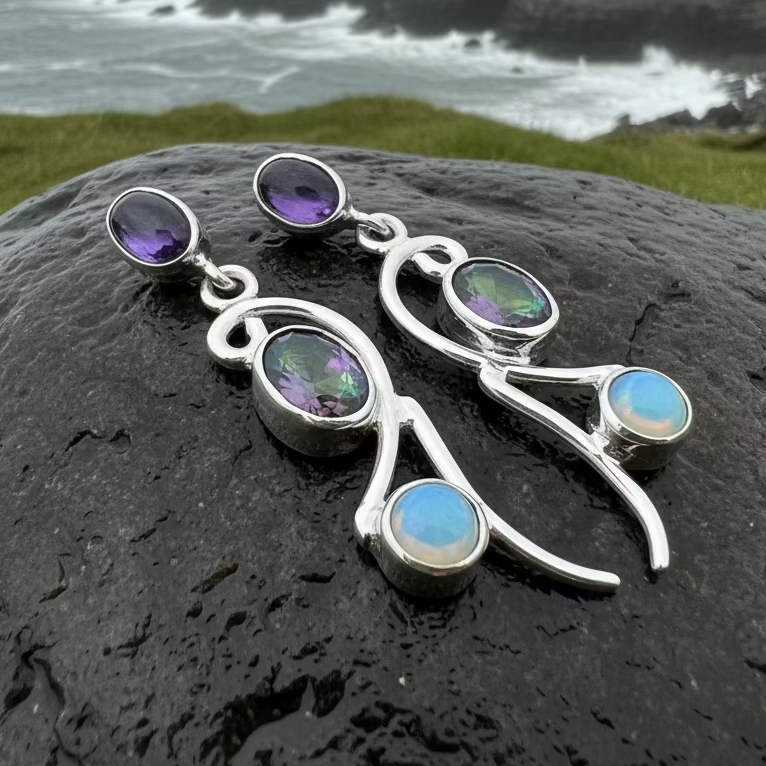 Fairy Waterfall Mystic Topaz Earrings