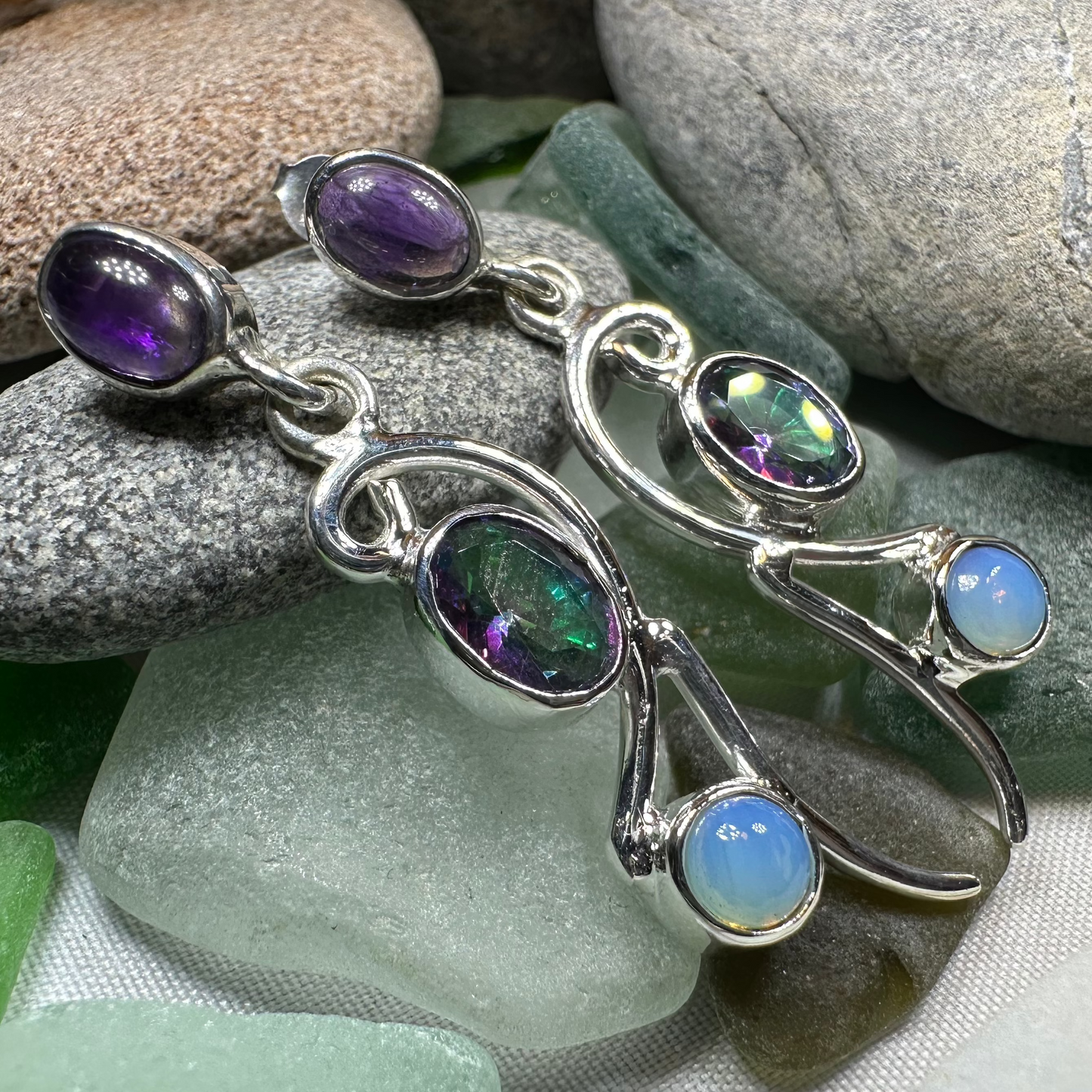 Fairy Waterfall Mystic Topaz Earrings
