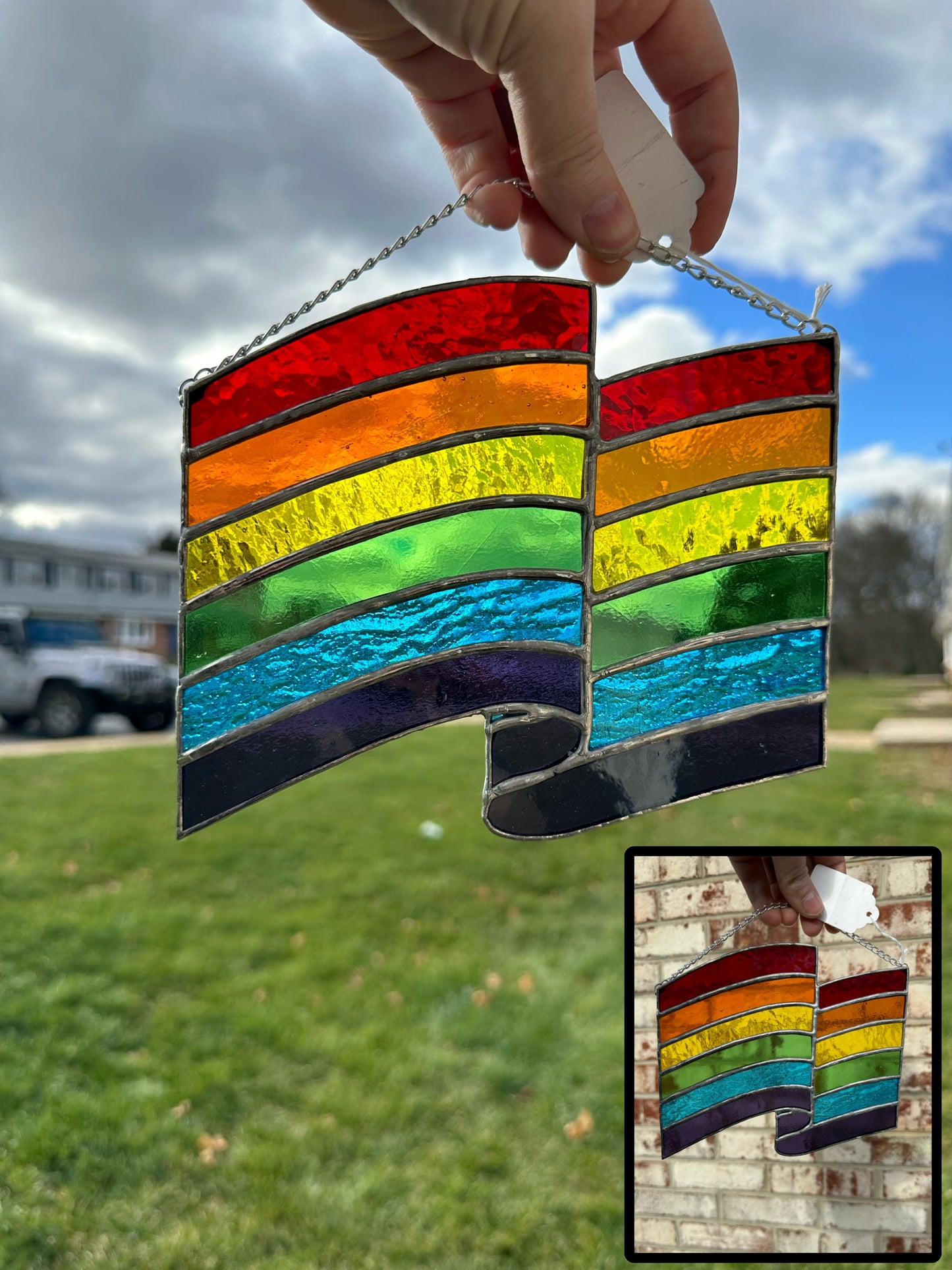 Pride Flag - Handmade Stained Glass