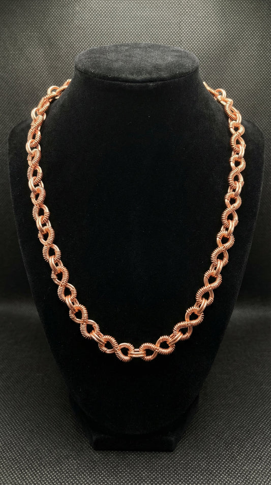 Pure Copper Wire Wrapped Infinity Chain –