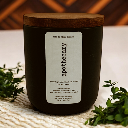 Apothecary – 10 oz - Sage, Moss, Patchouli, Balsam, Chamomile