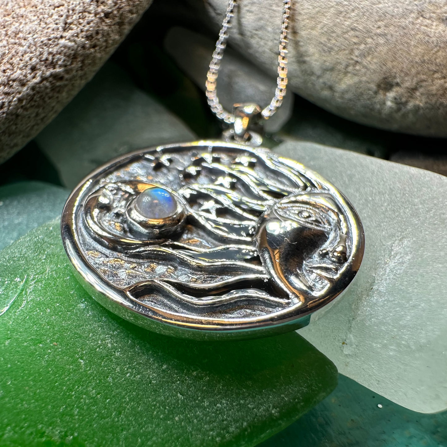 Celestial Wind Moon & Sun Necklace – Pendant