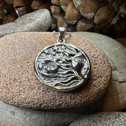 Celestial Wind Moon & Sun Necklace – Pendant