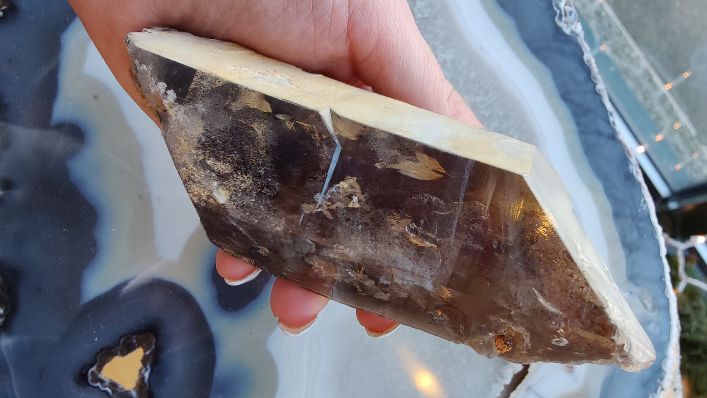 Lodalite Included Smokey Quartz Point