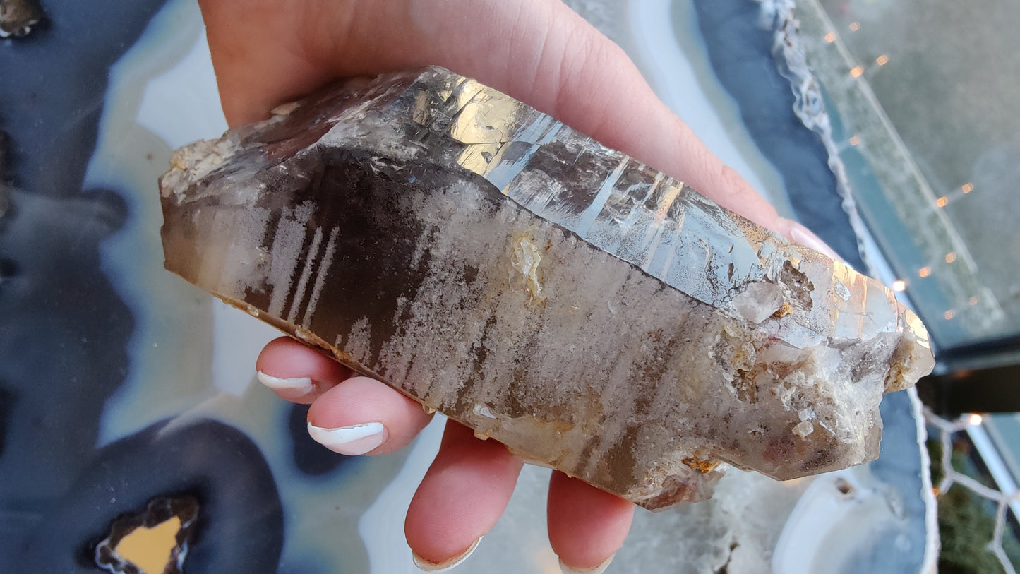 Lodalite Included Smokey Quartz Point