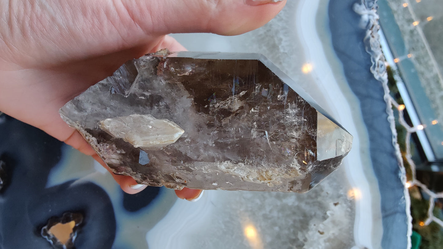 Lodalite Included Smokey Quartz Point