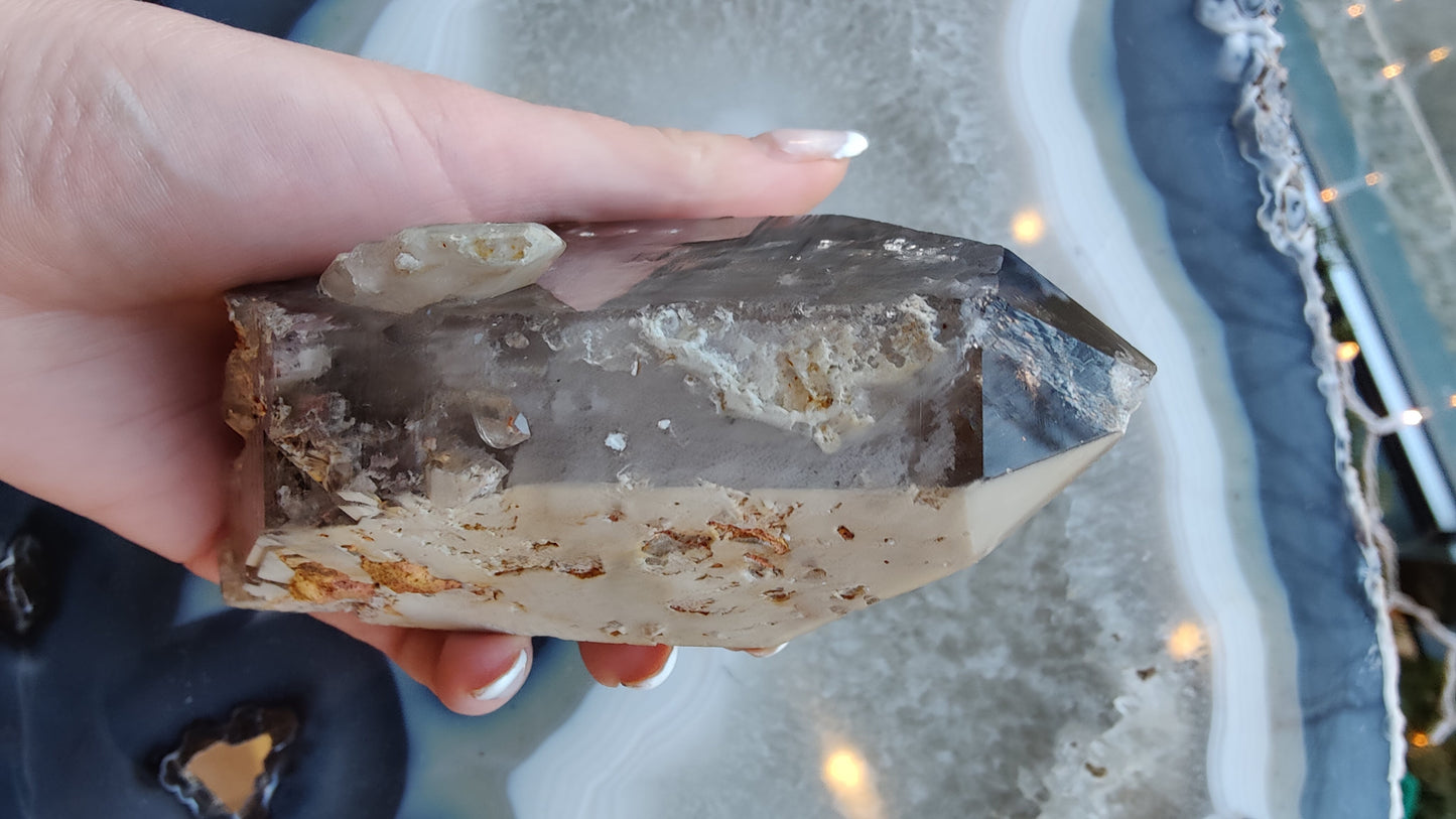 Lodalite Included Smokey Quartz Point