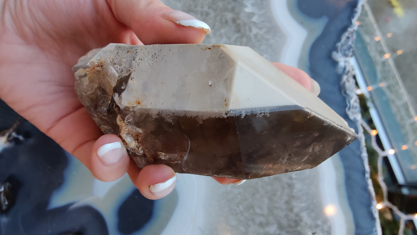 Lodalite Included Smokey Quartz Point