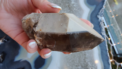 Lodalite Included Smokey Quartz Point