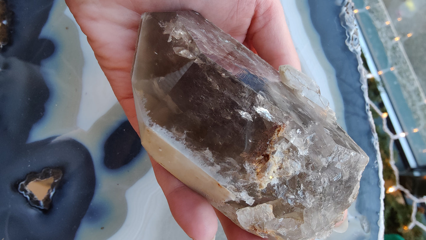 Lodalite Included Smokey Quartz Point