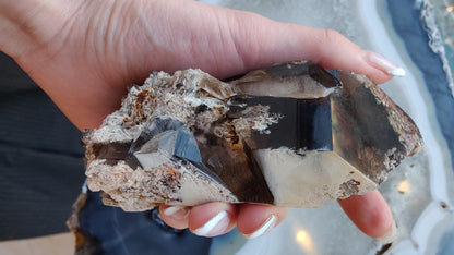 Lodalite Included Smoky Quartz Point from Brazil – Minerals