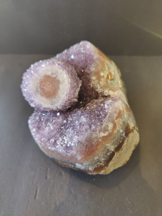 Amethyst Geode with Stalactite Formation