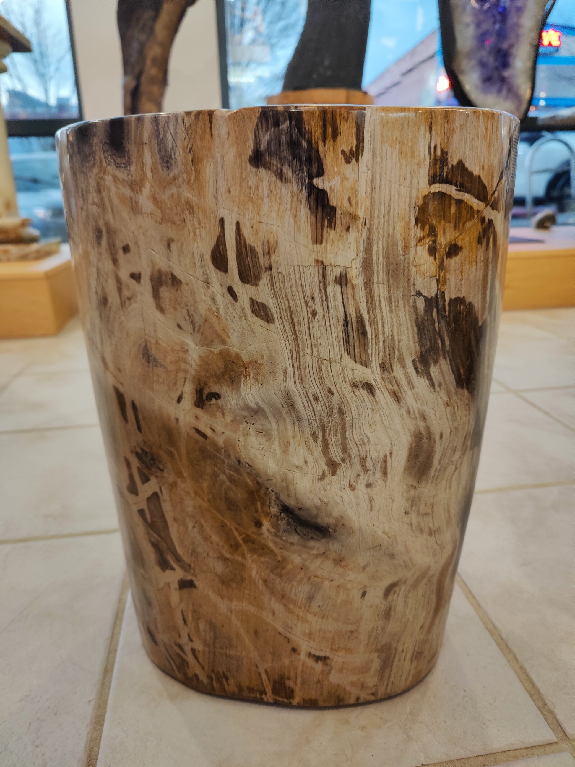 Petrified Wood Pedestal – 65kg 40cm 16" Lapidary