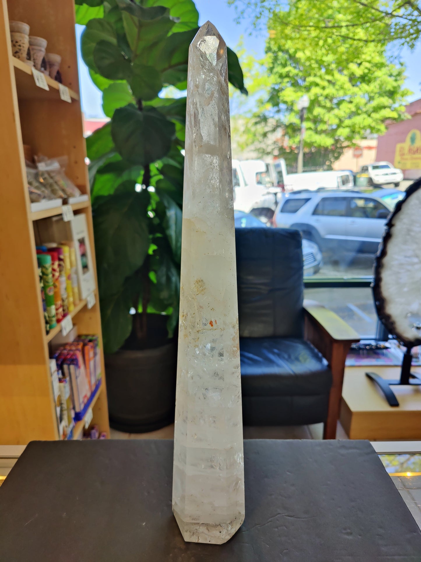 Clear Quartz Polished Obelisk Sculpture 3.35kg 20.5" – Lapidary