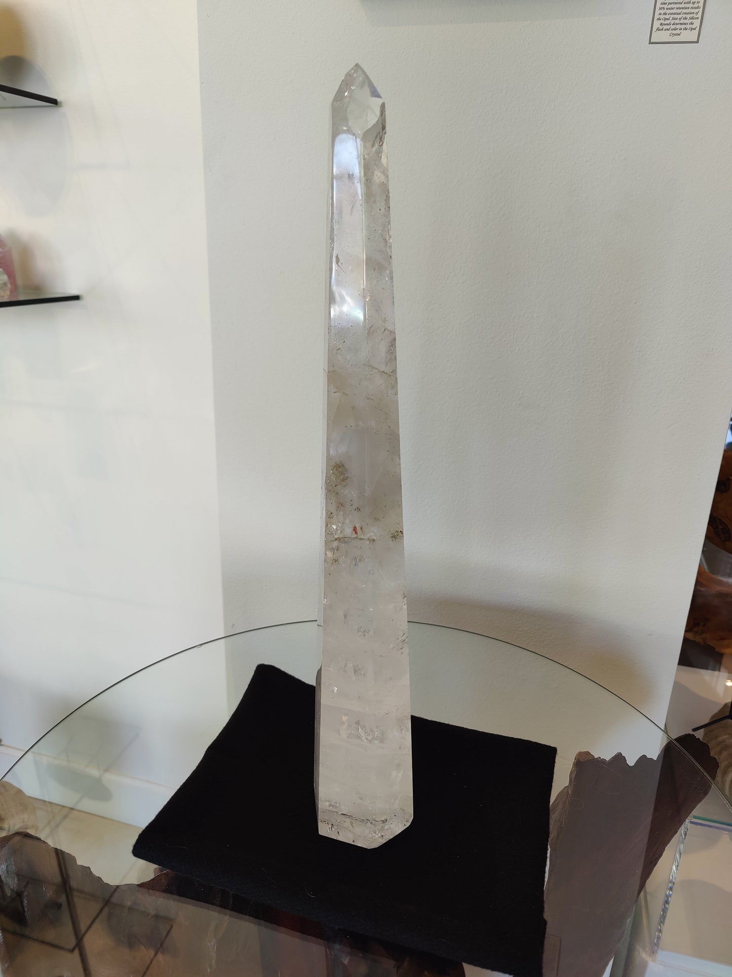 Clear Quartz Polished Obelisk Sculpture 3.35kg 20.5" – Lapidary