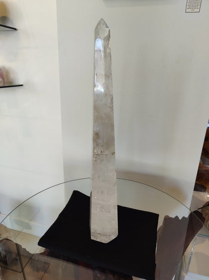 Clear Quartz Polished Obelisk Sculpture 3.35kg 20.5" – Lapidary