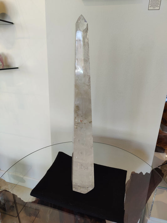 Clear Quartz Polished Obelisk Sculpture 3.35kg 20.5" –