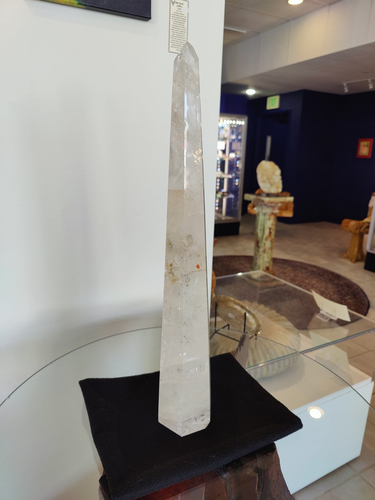 Clear Quartz Polished Obelisk Sculpture 3.35kg 20.5" – Lapidary