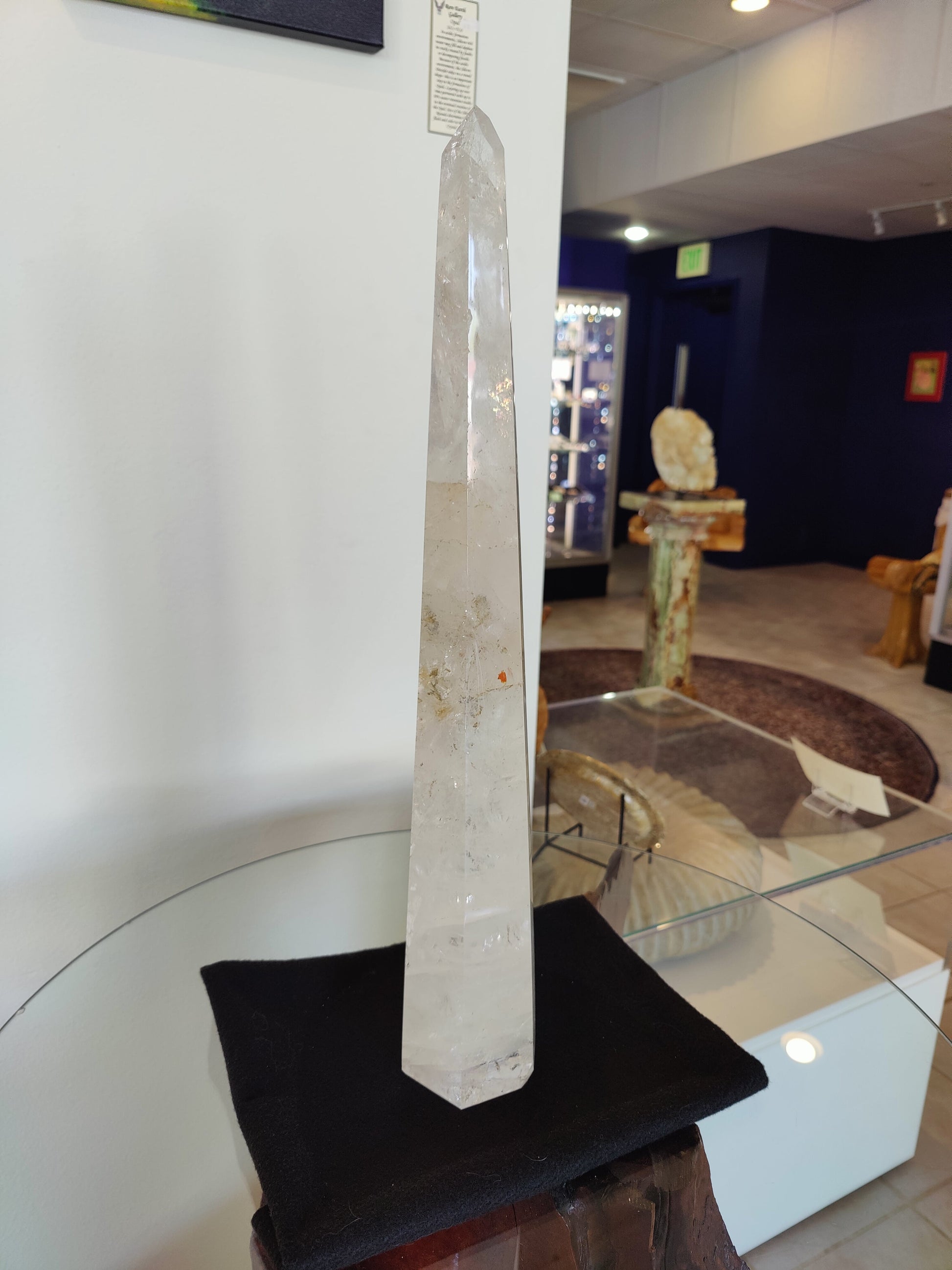 Clear Quartz Polished Obelisk Sculpture 3.35kg 20.5" – Lapidary