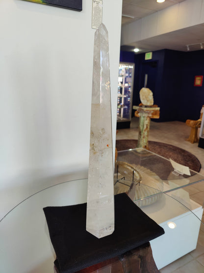 Clear Quartz Polished Obelisk Sculpture 3.35kg 20.5" – Lapidary