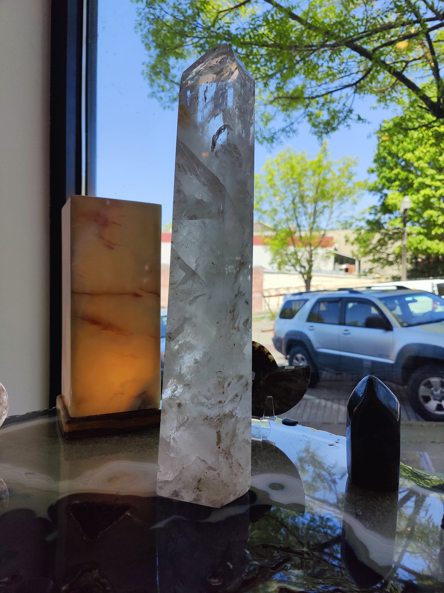 Clear Quartz Polished Obelisk 5.35kg 17.5" – Lapidary