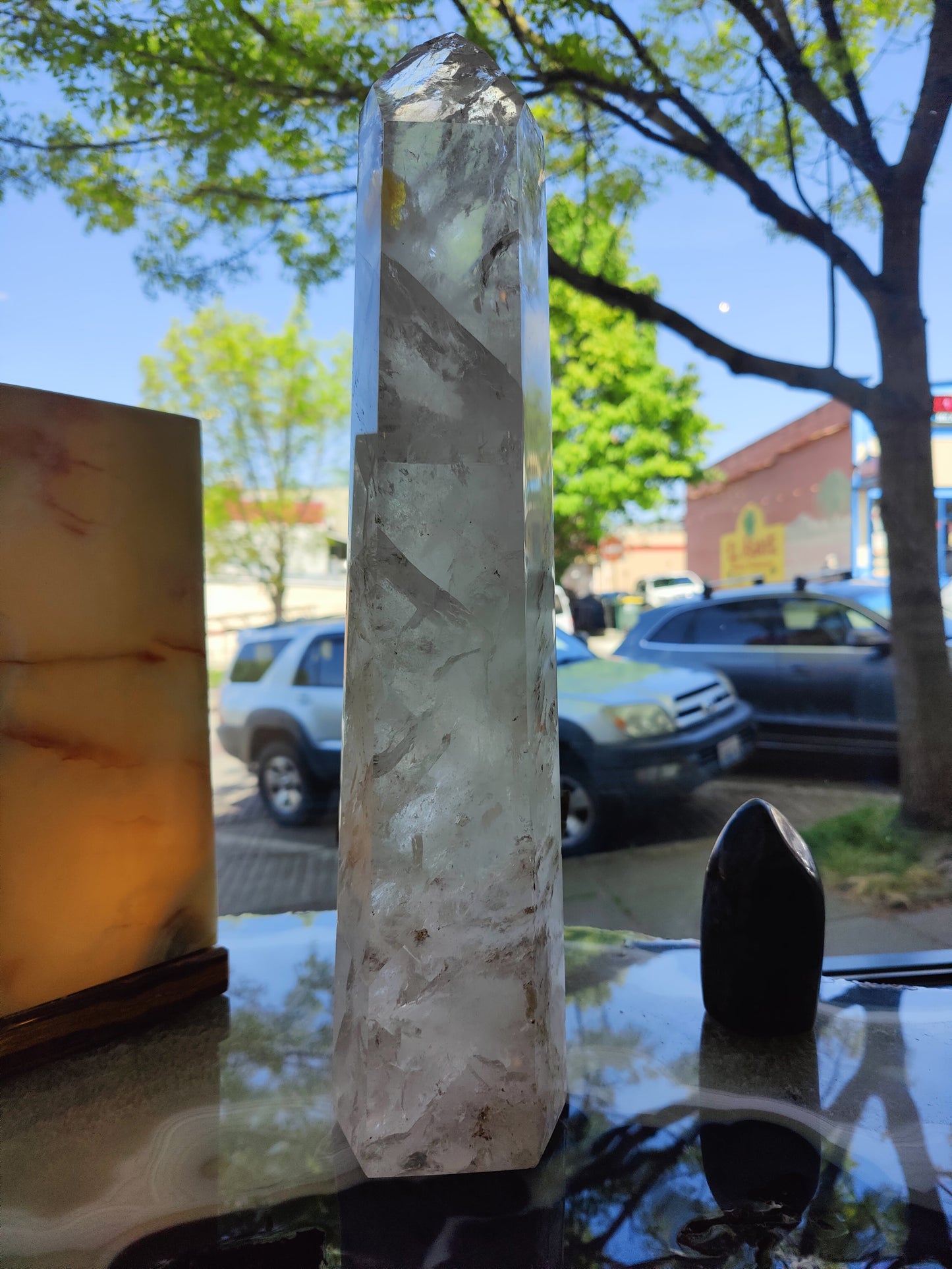 Clear Quartz Polished Obelisk 5.35kg 17.5" – Lapidary