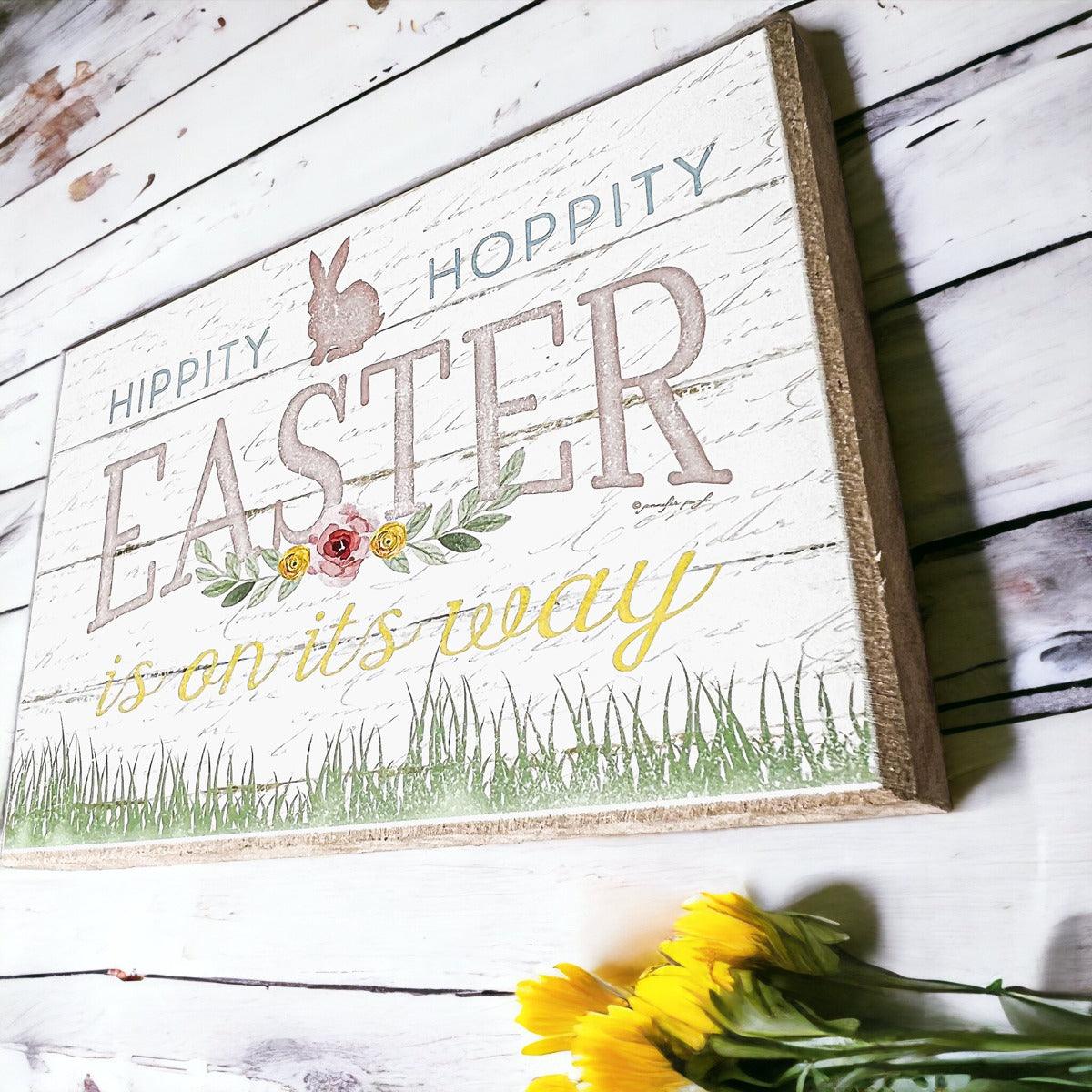 Easter Spring Wooden Block Signs - Farmhouse Tiered Tray Decor – wooden block sign