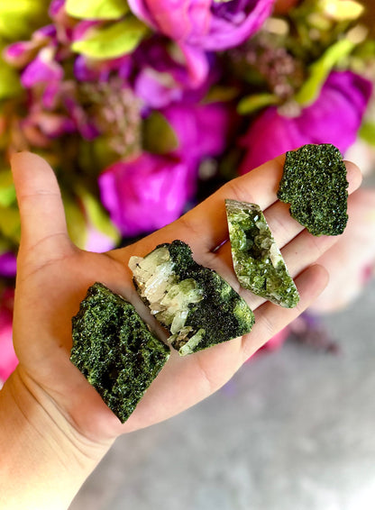 Forest Epidote Specimens from Turkey, Epidote and Quartz, Epidote Clusters –