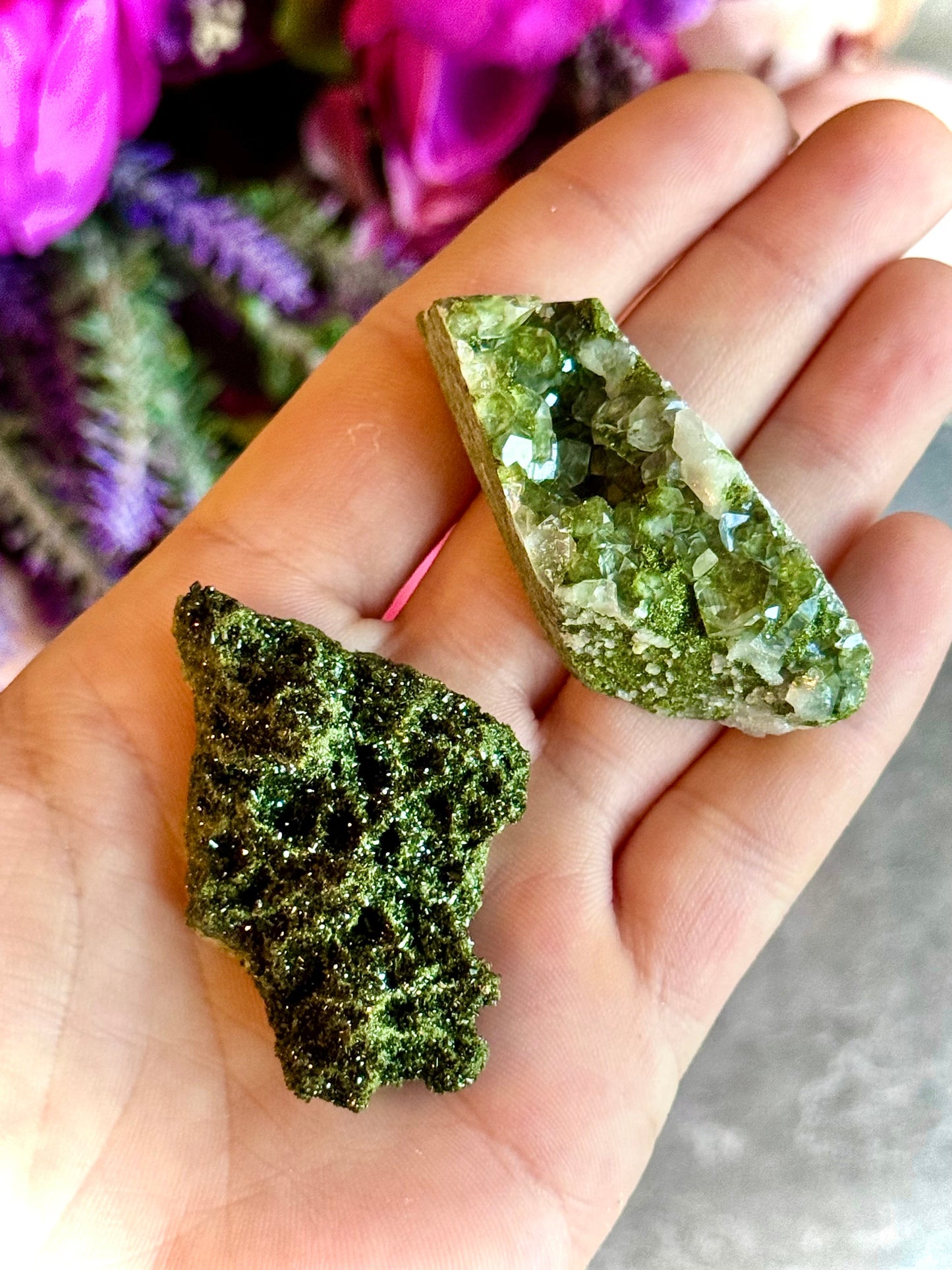Forest Epidote Specimens from Turkey, Epidote and Quartz, Epidote Clusters – 10-24 grams