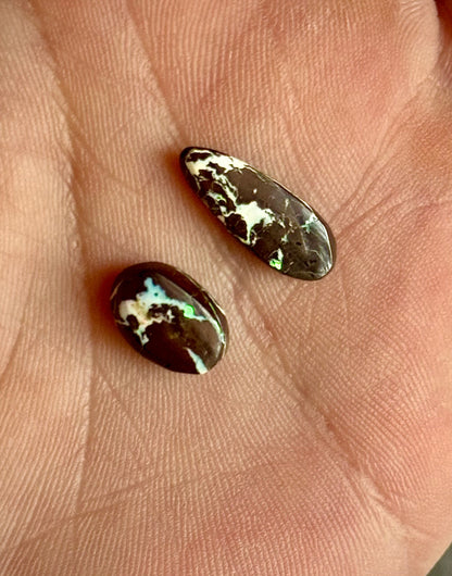 Dragon Pattern Boulder Opal Cabochons – Rare, Polished Gemstones for Jewelry & Collectors – .1-.49 Grams