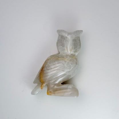 Banded Calcite (Green Onyx) - sphere – Owl 4.25x3x1.5"