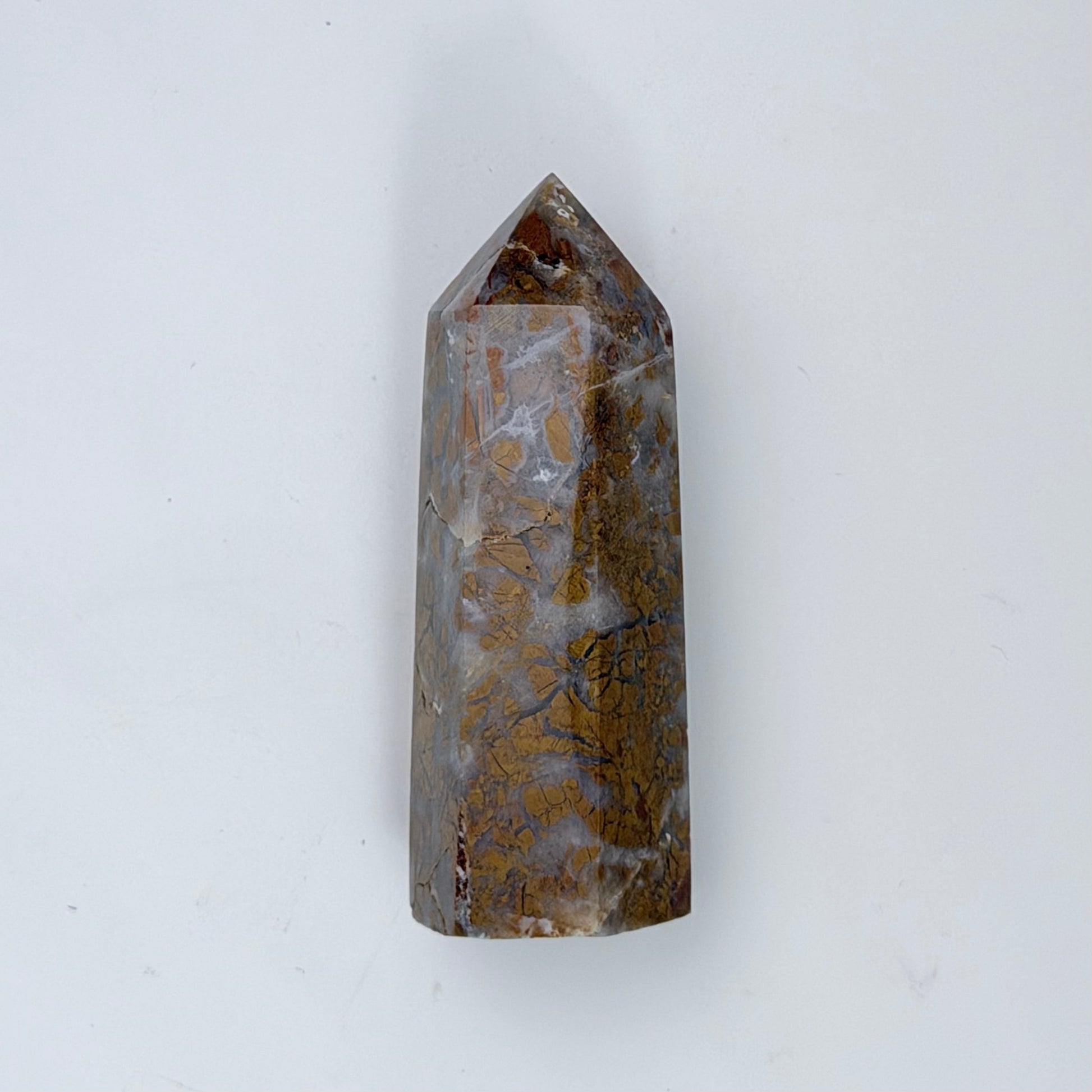 Brecciated Jasper Carvings – Rare Crystal of Courage & Nurturing – Tower 2.75x1x1"