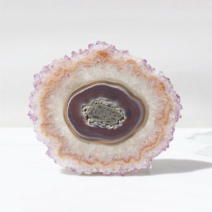 Agate and Quartz Stalactite Eye – Rare Amethysts Crystals Stalactites