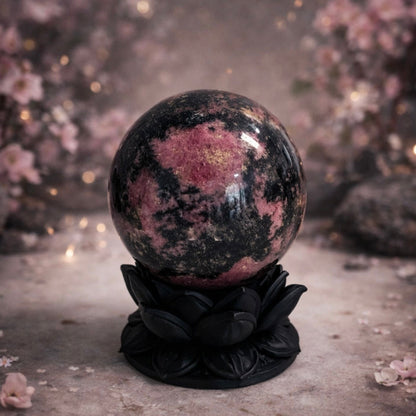 Crystal Ball Stands 5 Pack - Dark Lotus 2-3" Spheres –