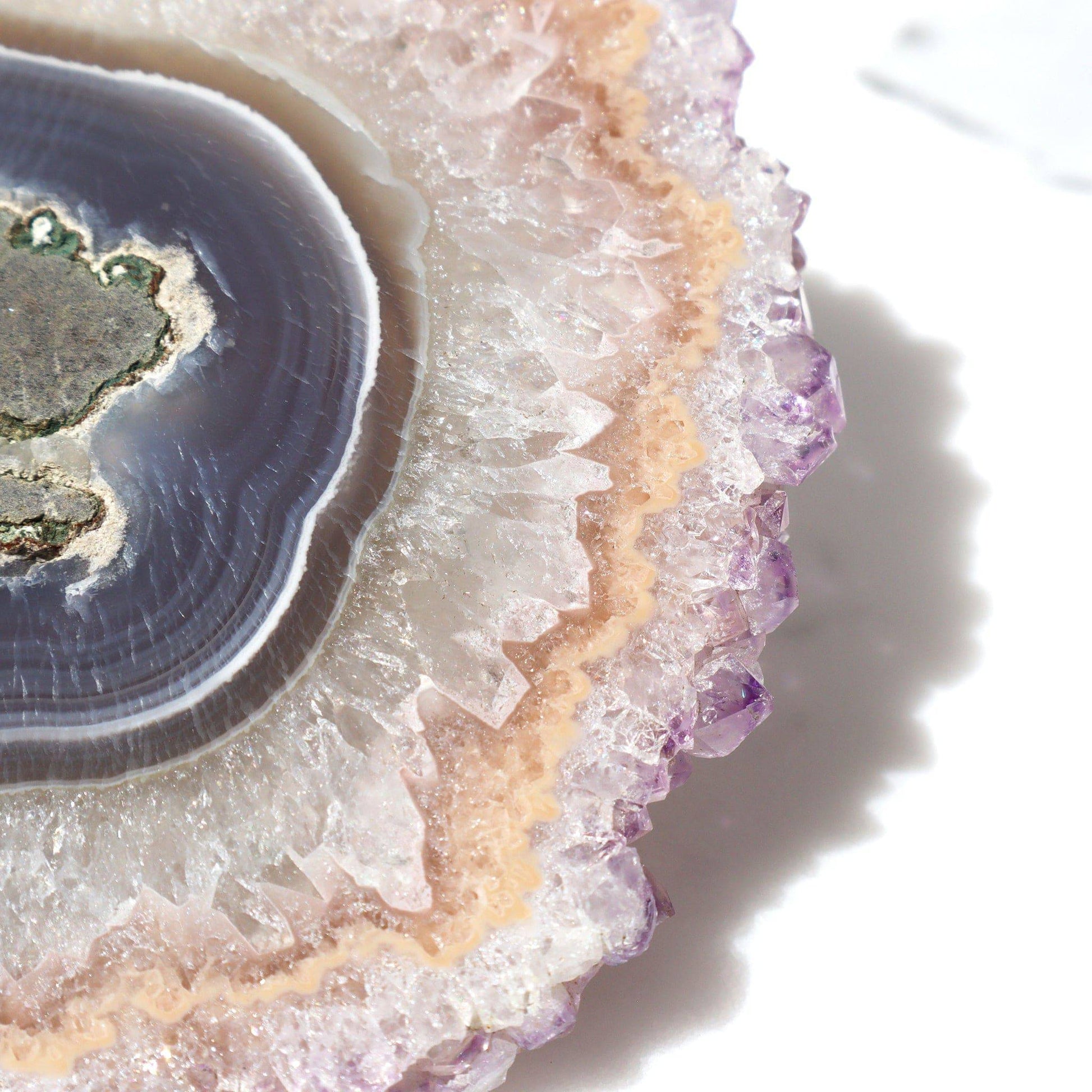 Agate and Quartz Stalactite Eye – Rare Amethysts Crystals Stalactites