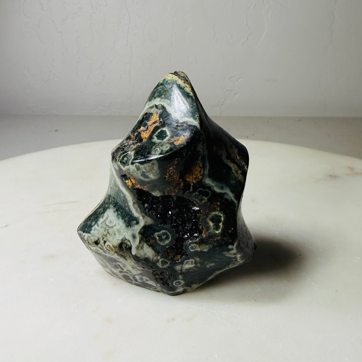 Mystery Jasper Flame Crystal - Polished Stone 4-7" –