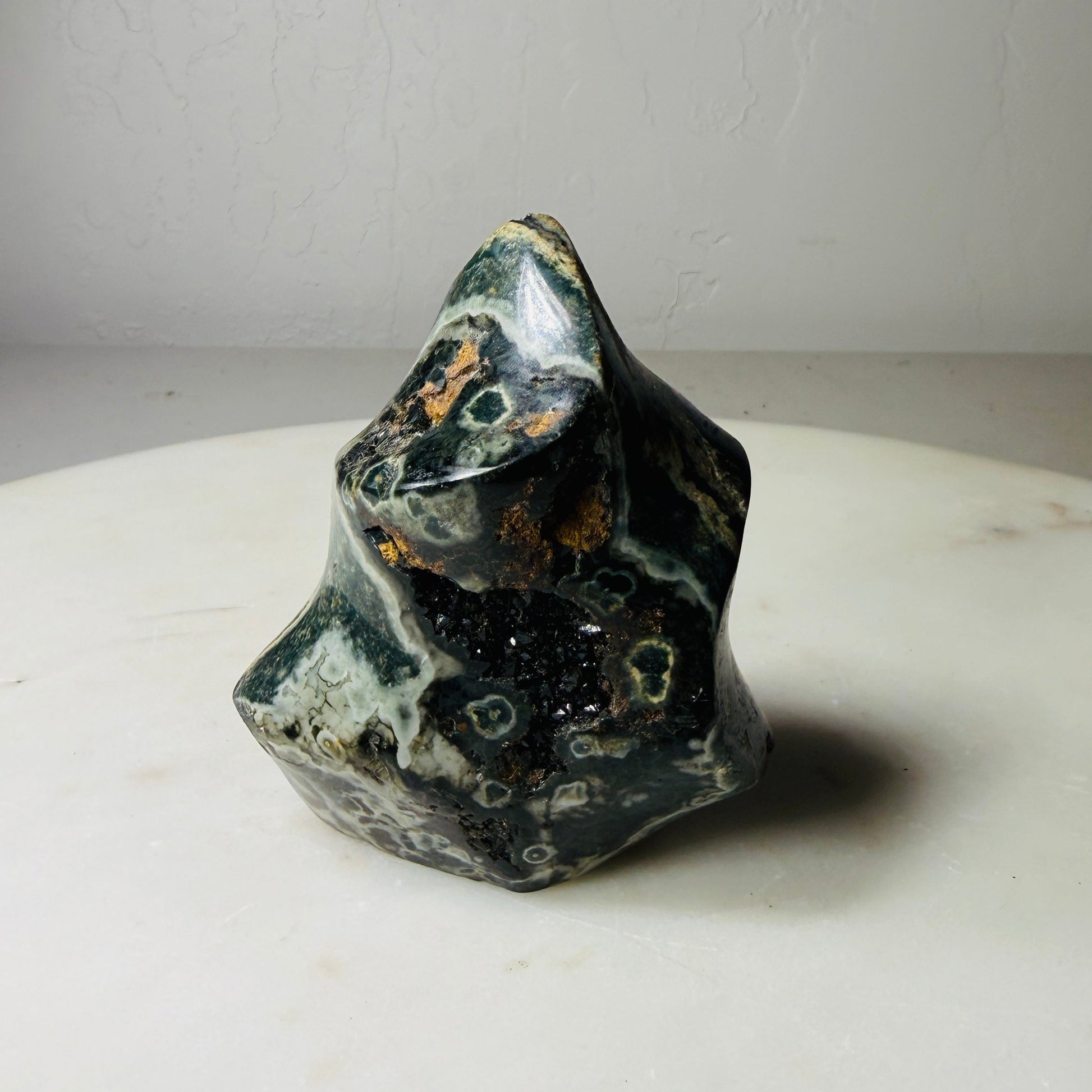 Mystery Jasper Flame Crystal - Polished Stone 4-7" –