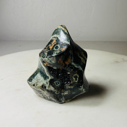 Mystery Jasper Flame Crystal - Polished Stone 4-7" –