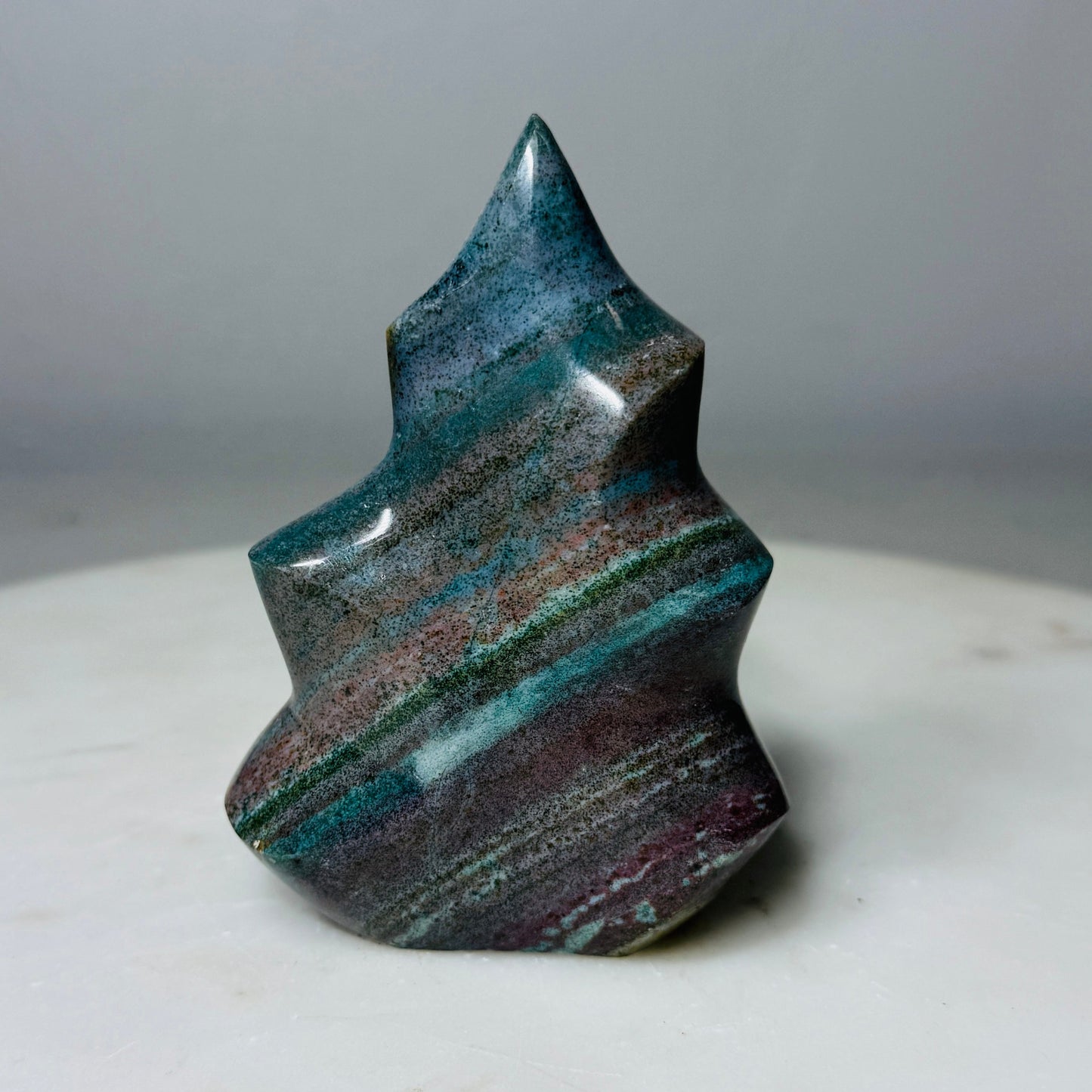 Mystery Jasper Flame Crystal - Polished Stone 4-7" –