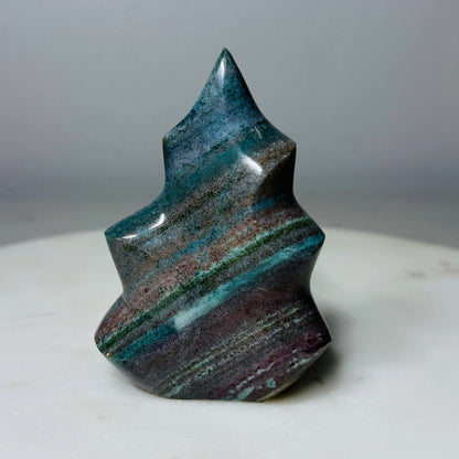 Mystery Jasper Flame Crystal - Polished Stone 4-7" –