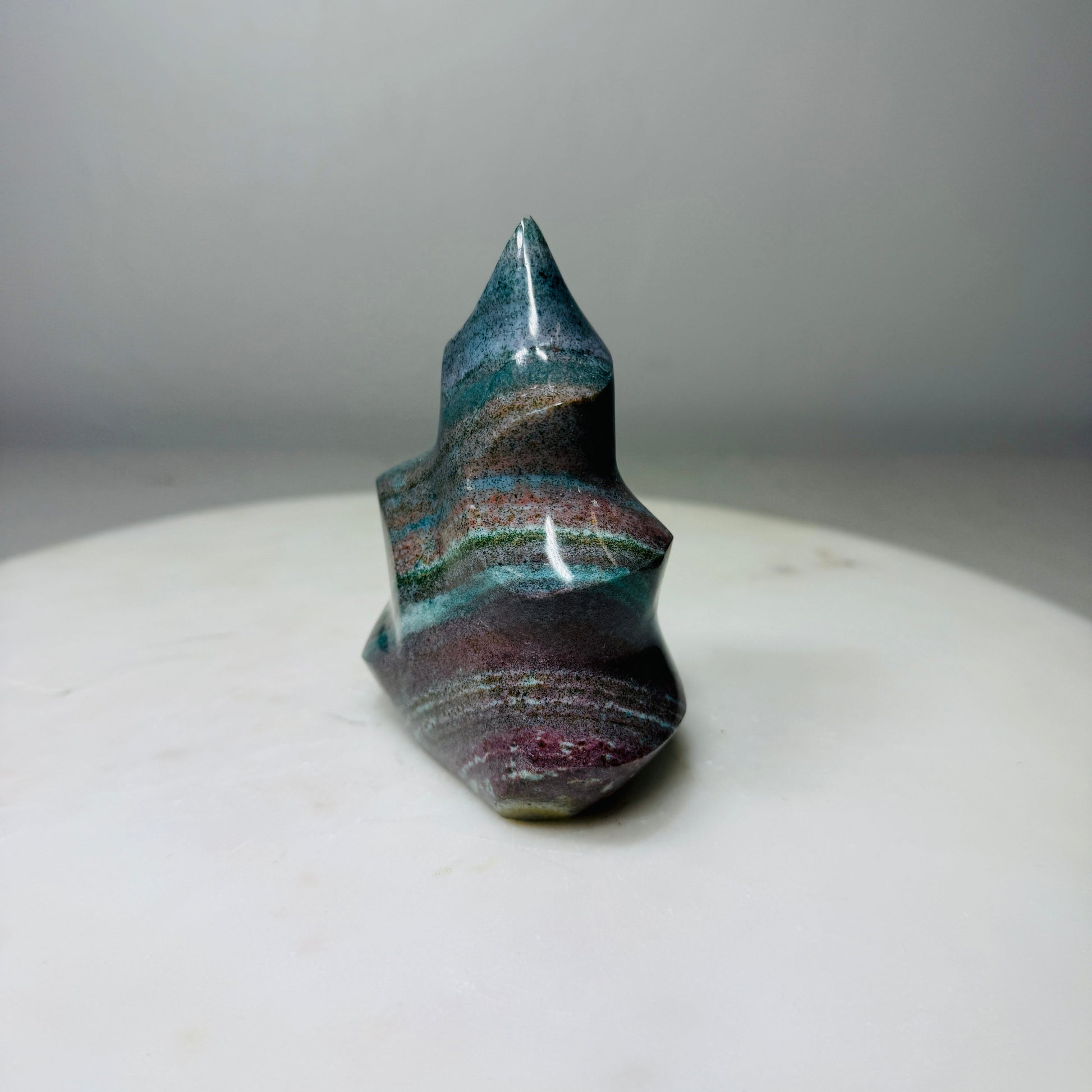 Mystery Jasper Flame Crystal - Polished Stone 4-7" –