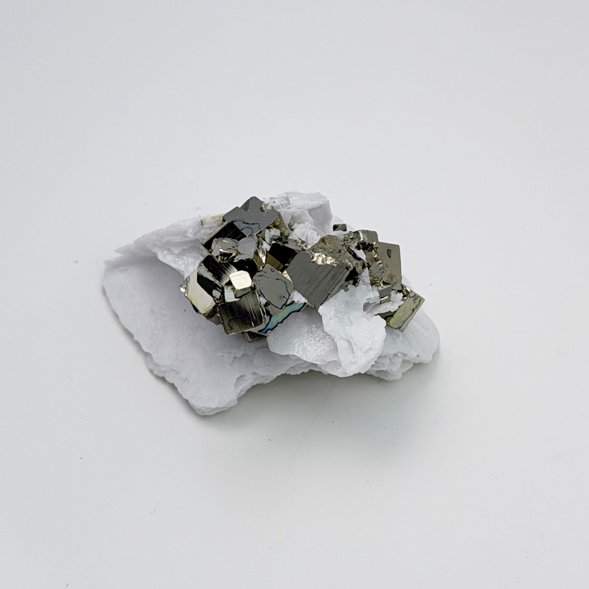 Pyrite Cluster – Cubes on Feldspar 2.5x2x1.5"