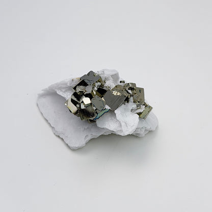Pyrite Cluster – Cubes on Feldspar 2.5x2x1.5"