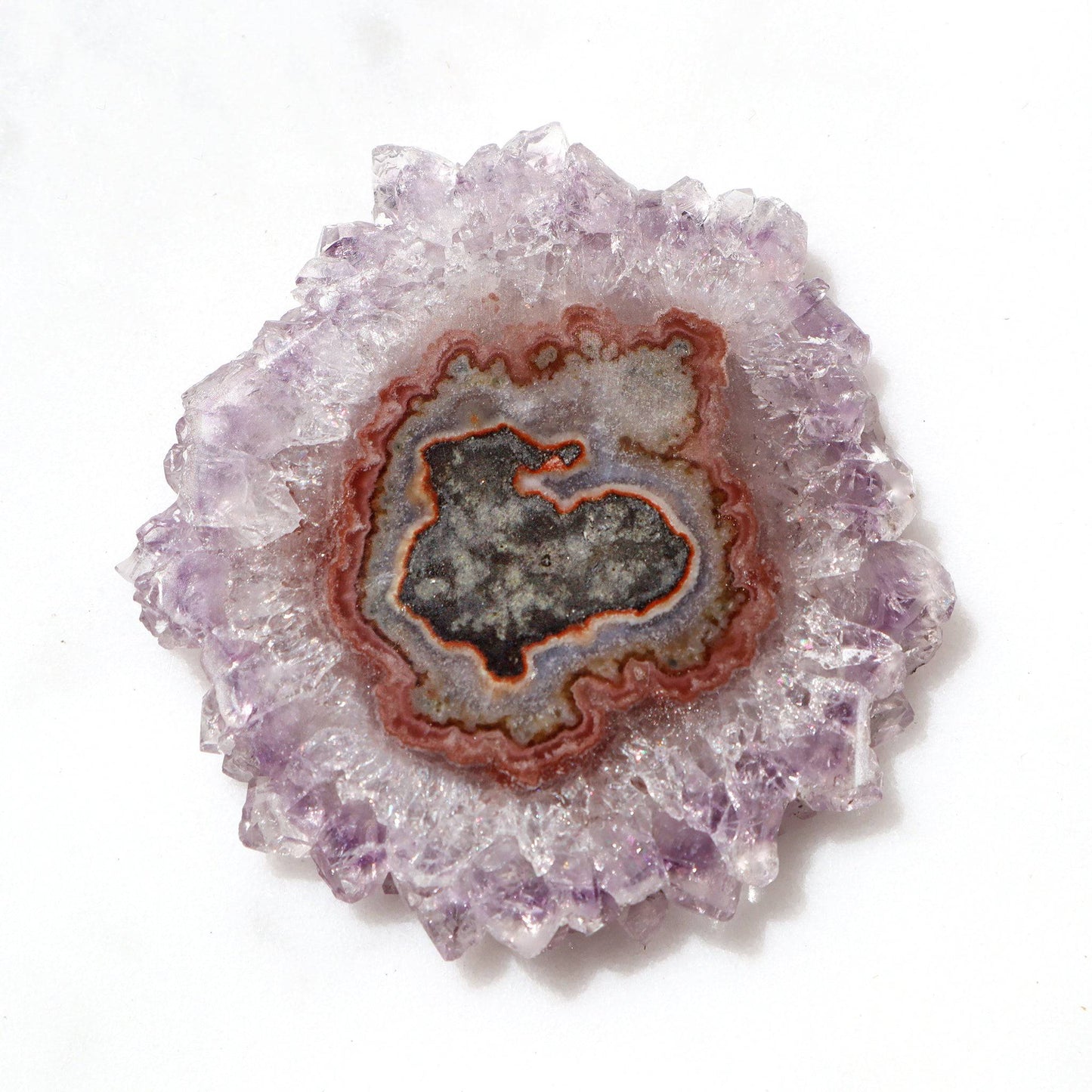 Delicate Crystal Flower Stalactite Slice – Amethysts Crystals Stalactites