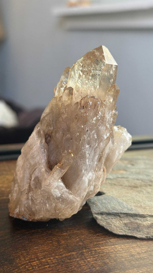 Kundalini Citrine Cluster with Mystic Cave ✨🔮 – All Crystals