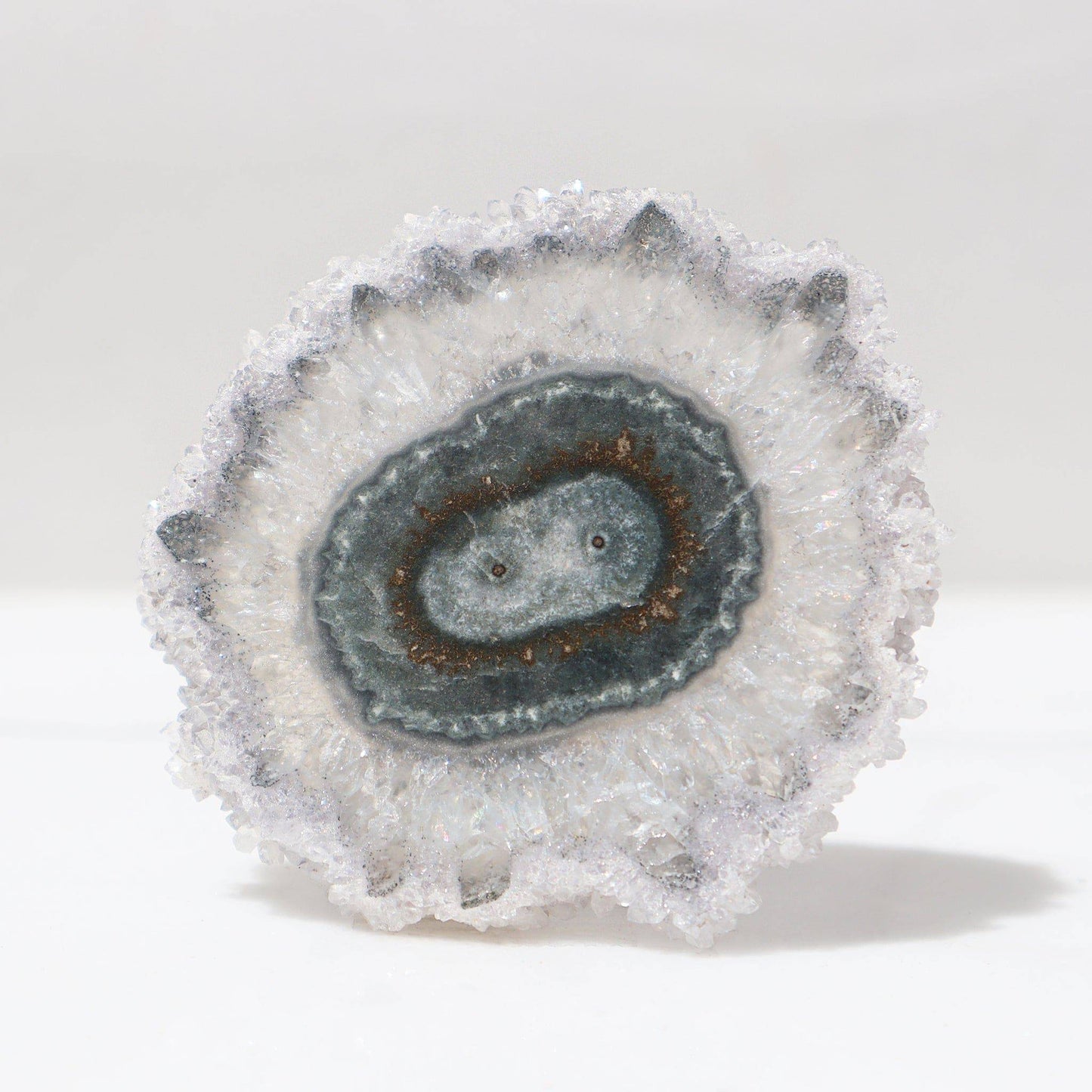 Gorgeous Green-Blue Agate Center Stalactite